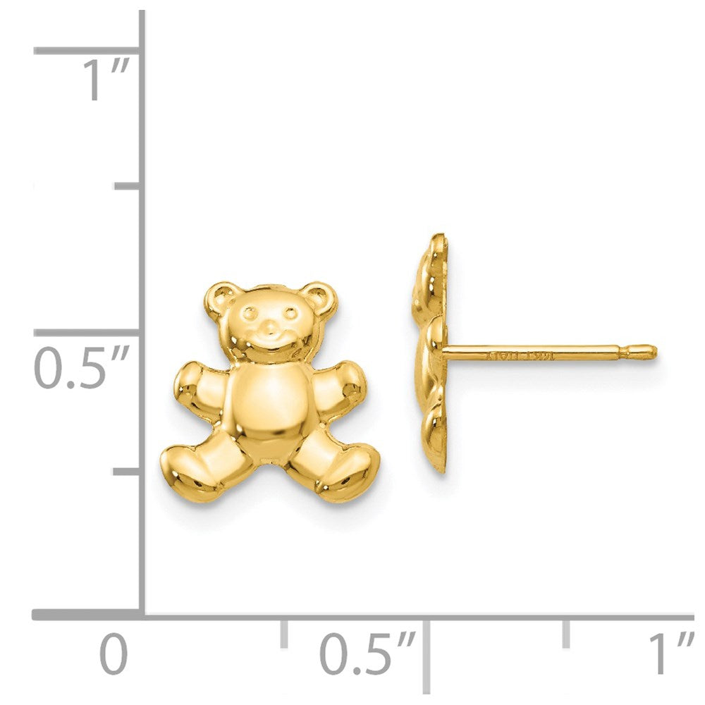 14k Teddy Bear Post Earrings