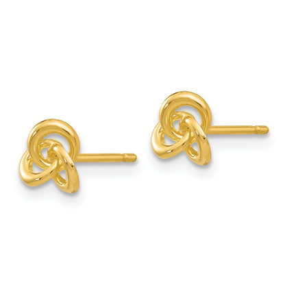 14k Polished Small Trinity Knot Post Earrings