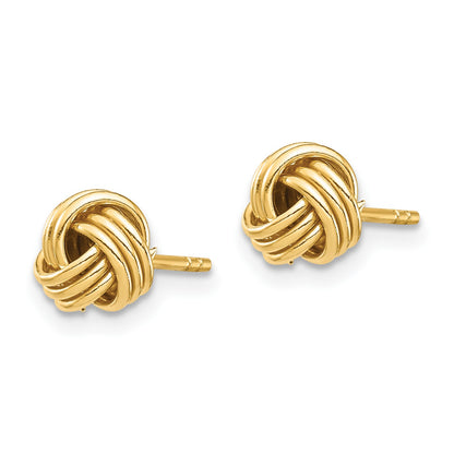14K 6.5mm Polished Love Knot Post Earrings