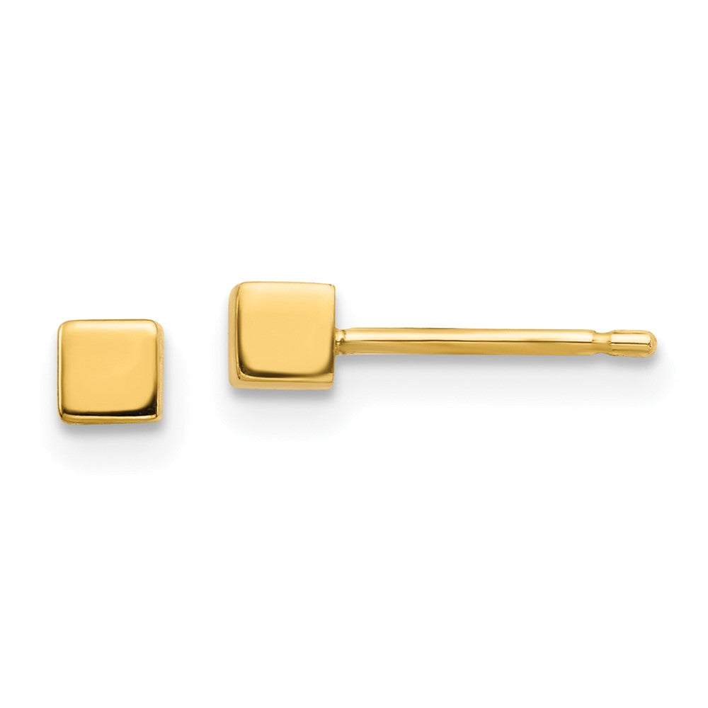 14K Square Stud Earrings