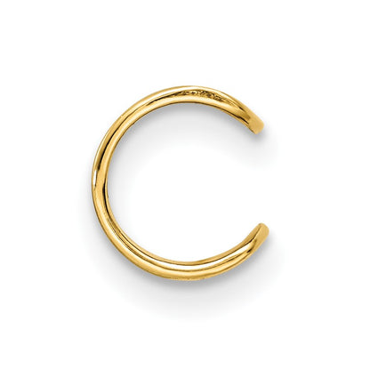 14k Polished 7.8mm Single Ear Cuff