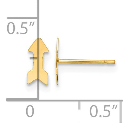 14K Polished Arrow Post Earrings