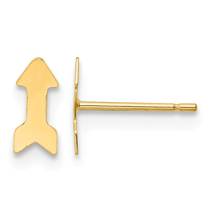 14K Polished Arrow Post Earrings