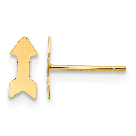 14K Polished Arrow Post Earrings