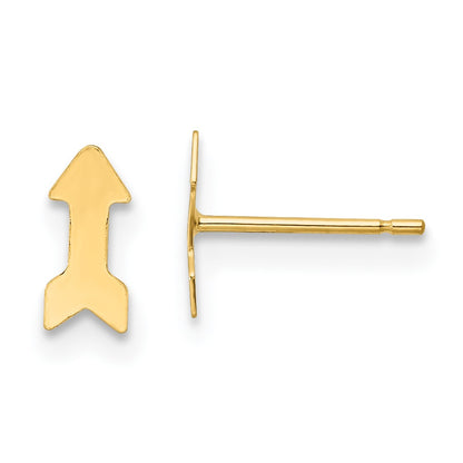 14K Polished Arrow Post Earrings