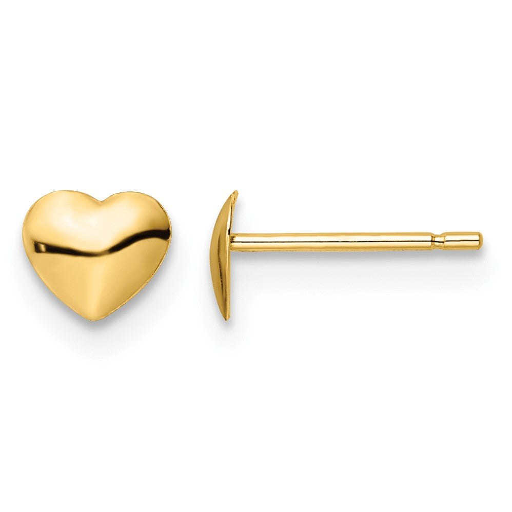 14K Polished Heart Post Stud Earrings