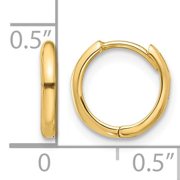 14K Hinged Hoop Earrings