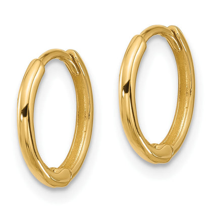 14k Polished 1.45x13mm Hinged Huggie Hoop Earrings