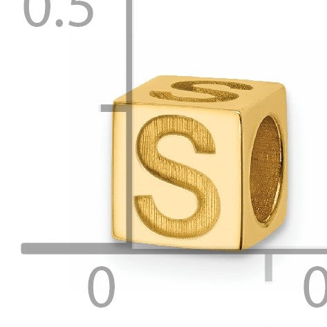 14ky Alphabet Bead Letter S