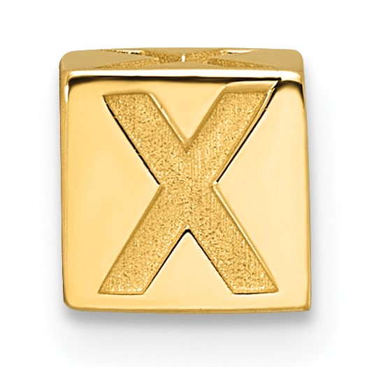 14ky Alphabet Bead Letter X