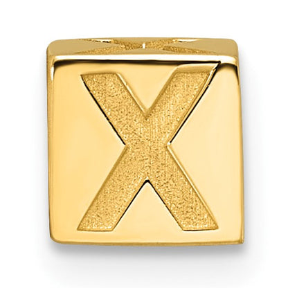 14ky Alphabet Bead Letter X