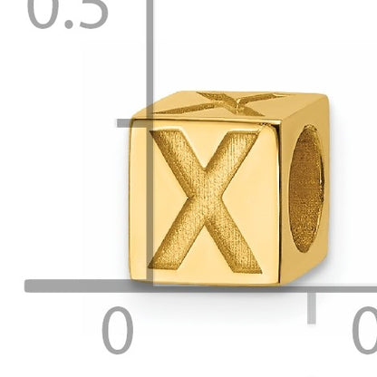 14ky Alphabet Bead Letter X