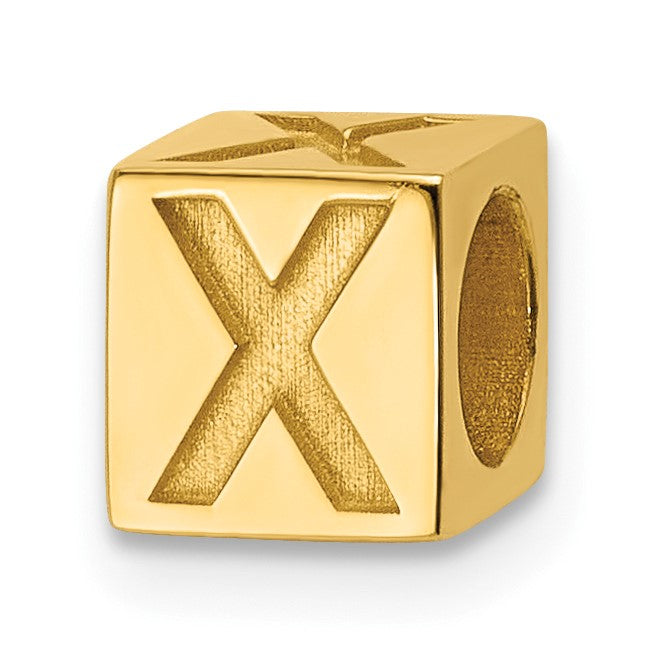 14ky Alphabet Bead Letter X