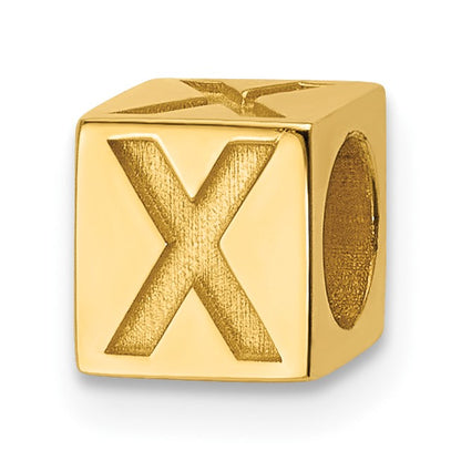 14ky Alphabet Bead Letter X