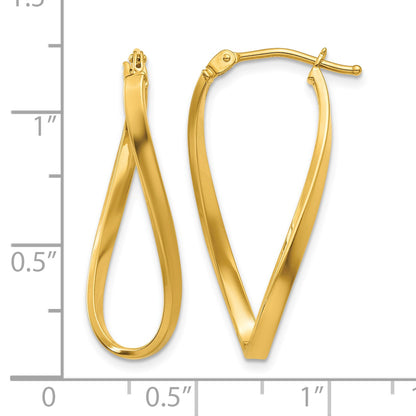 14k Small Twisted Earrings