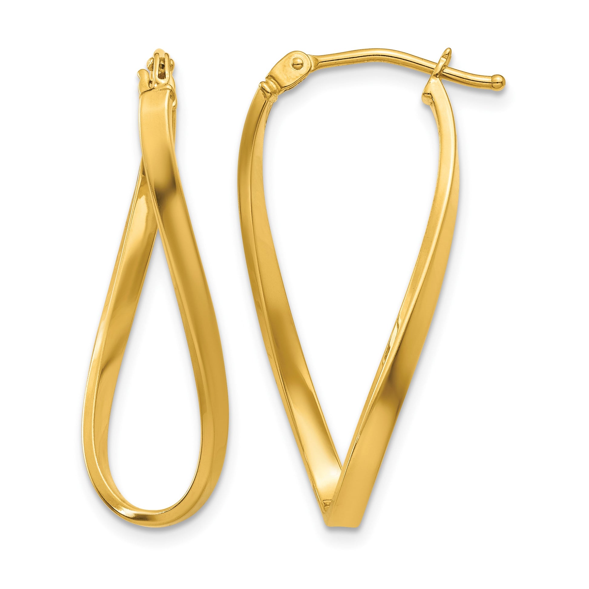 14k Small Twisted Earrings