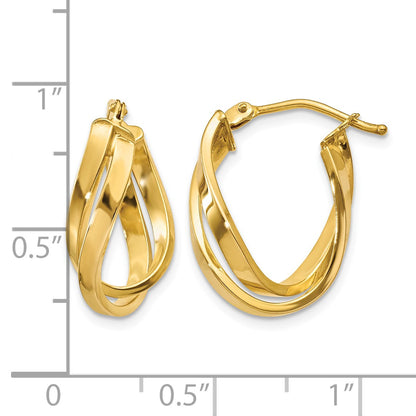 14k Twisted Hoop Earrings