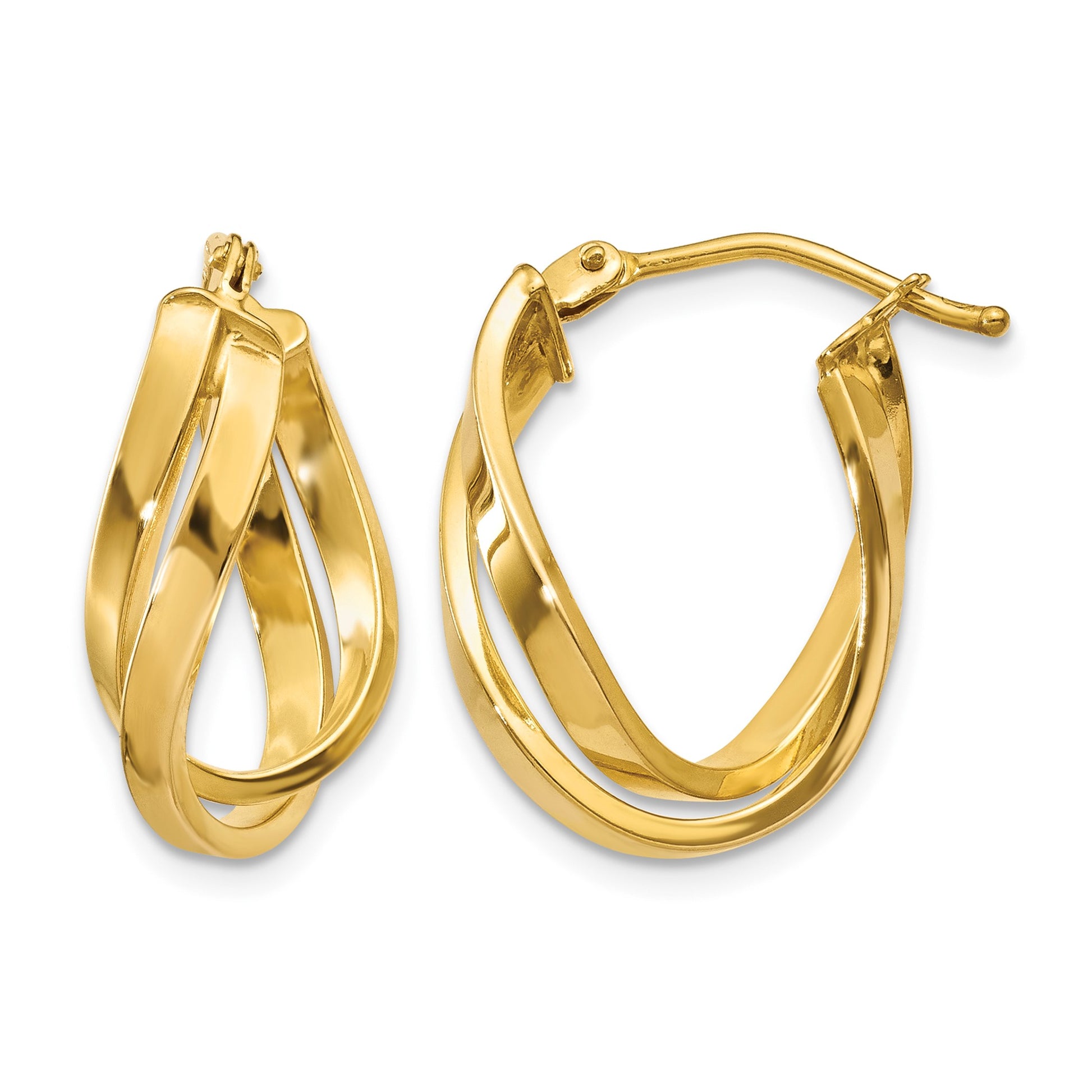 14k Twisted Hoop Earrings