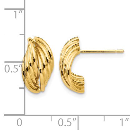 14k Polished Fancy Post Earrings