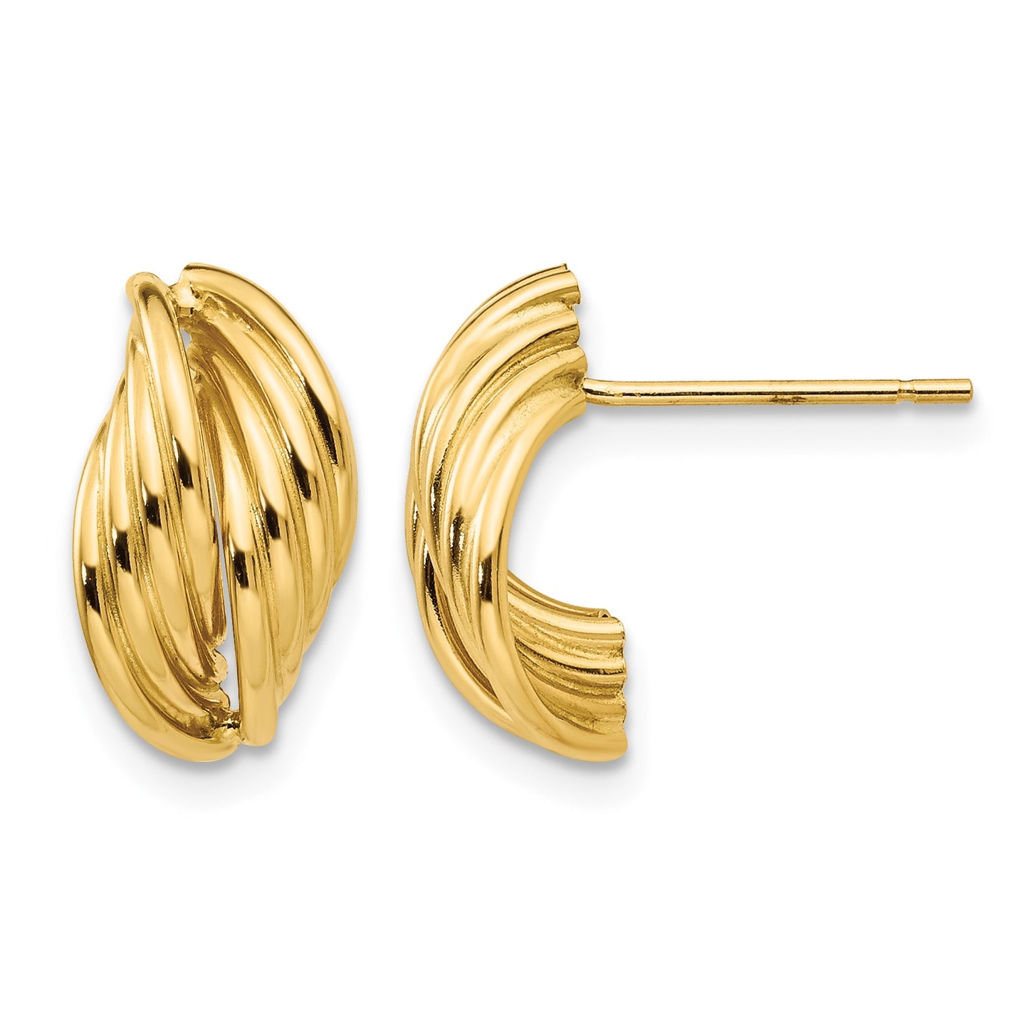 14k Polished Fancy Post Earrings