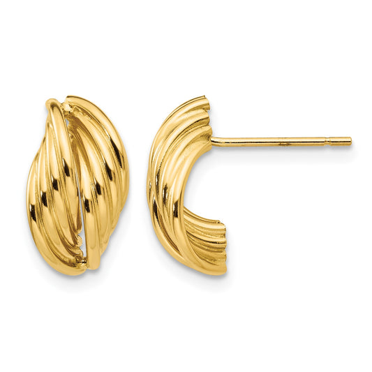14k Polished Fancy Post Earrings