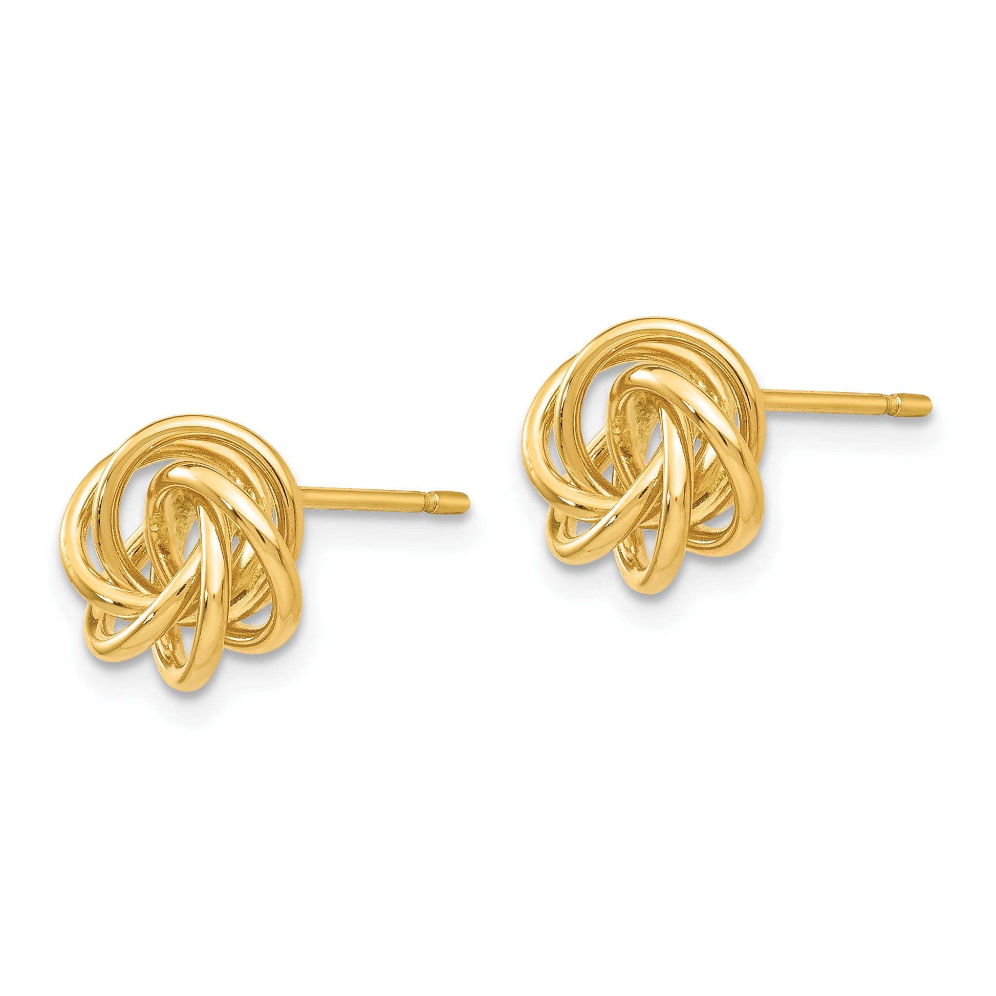 14k 8mm Polished Love Knot Post Earrings
