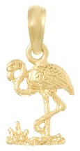 14K Mini Flamingo Charm