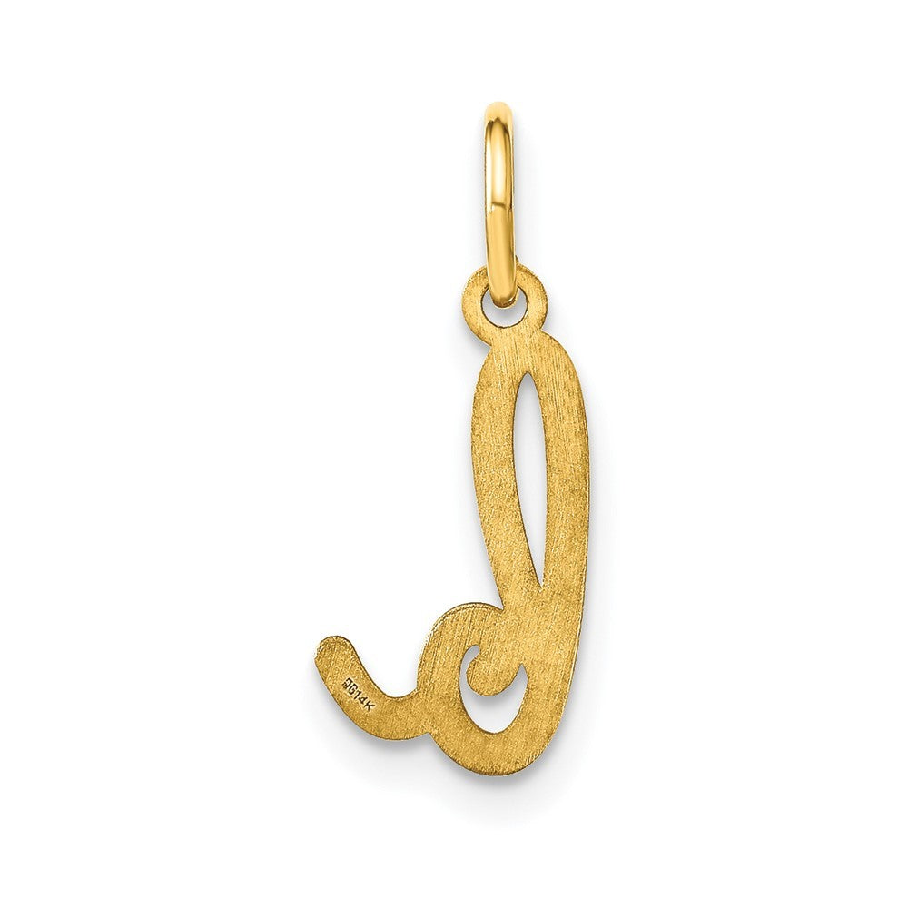 14k Yellow Gold Lower case Letter B Initial Charm Pendant