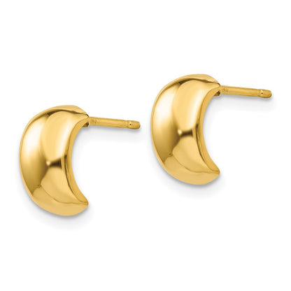 14k Yellow Gold Polished Fancy Hoop Earrings