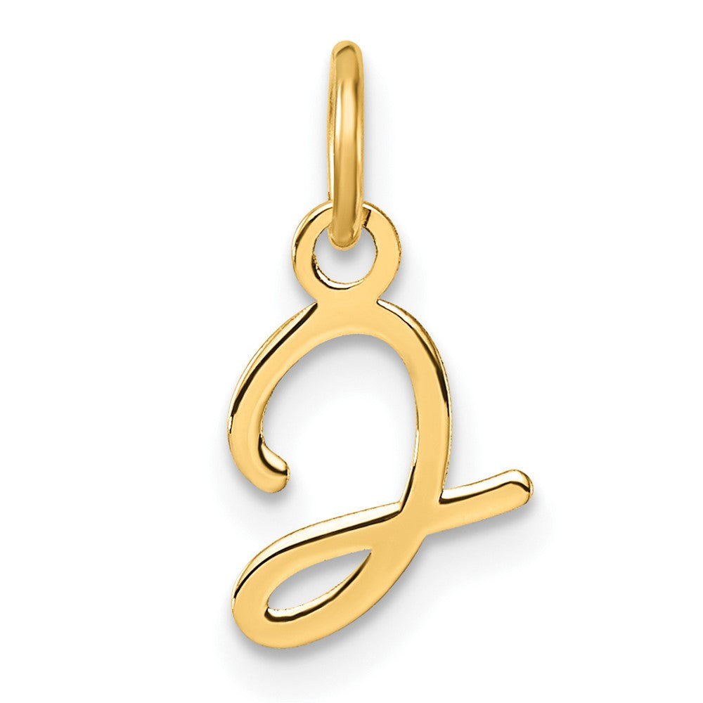 14k Yellow Gold Uppercase Letter J Initial Charm Pendant
