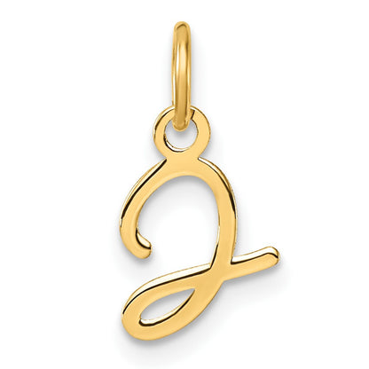 14k Yellow Gold Uppercase Letter J Initial Charm Pendant