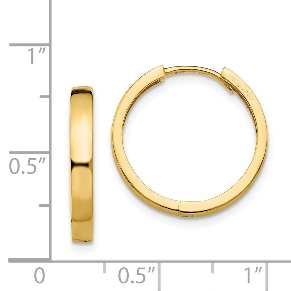 14k Yellow Gold Hinged Hoop Earrings