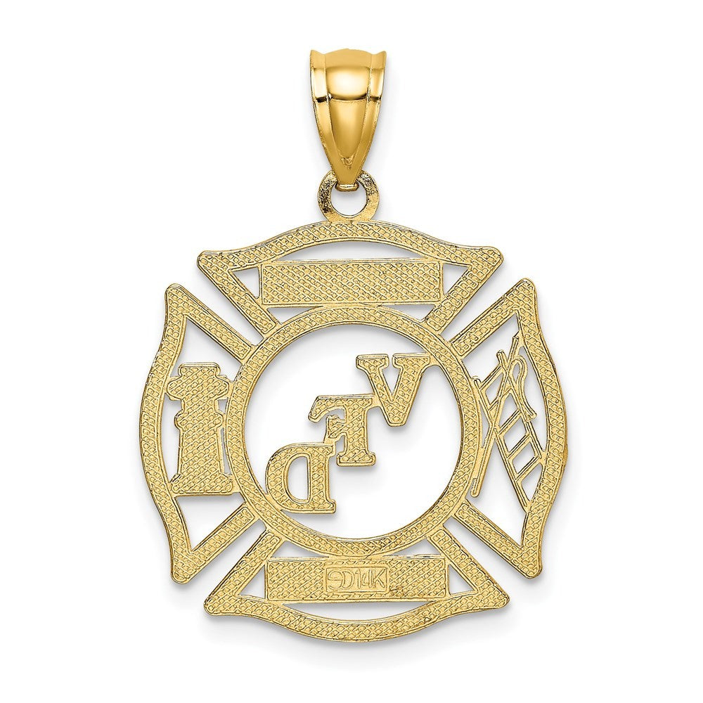 14k Yellow Gold VFD DWIGHT MEMBER In Shield Charm Pendant