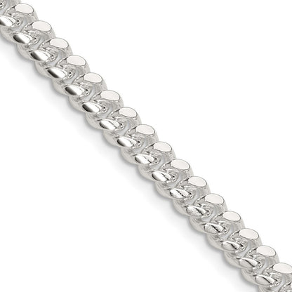 Sterling Silver Polished 5.7mm Domed Curb Chain Necklace 24"