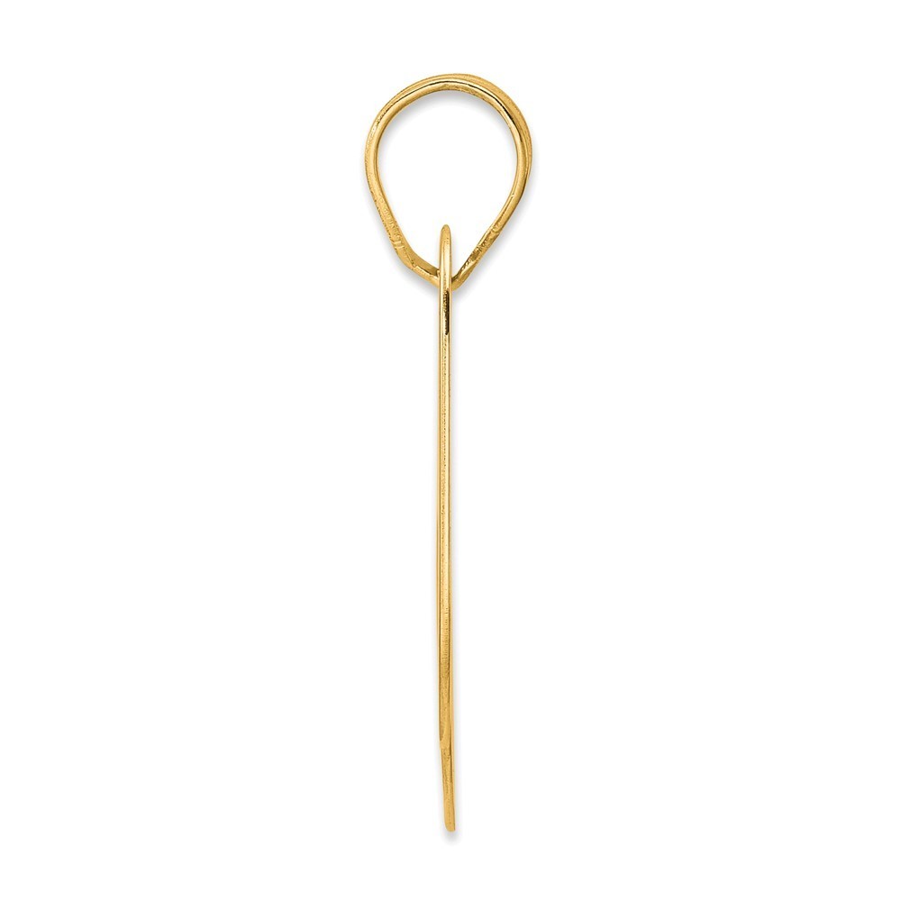 14k Yellow Gold Polished Block Number 69 Pendant