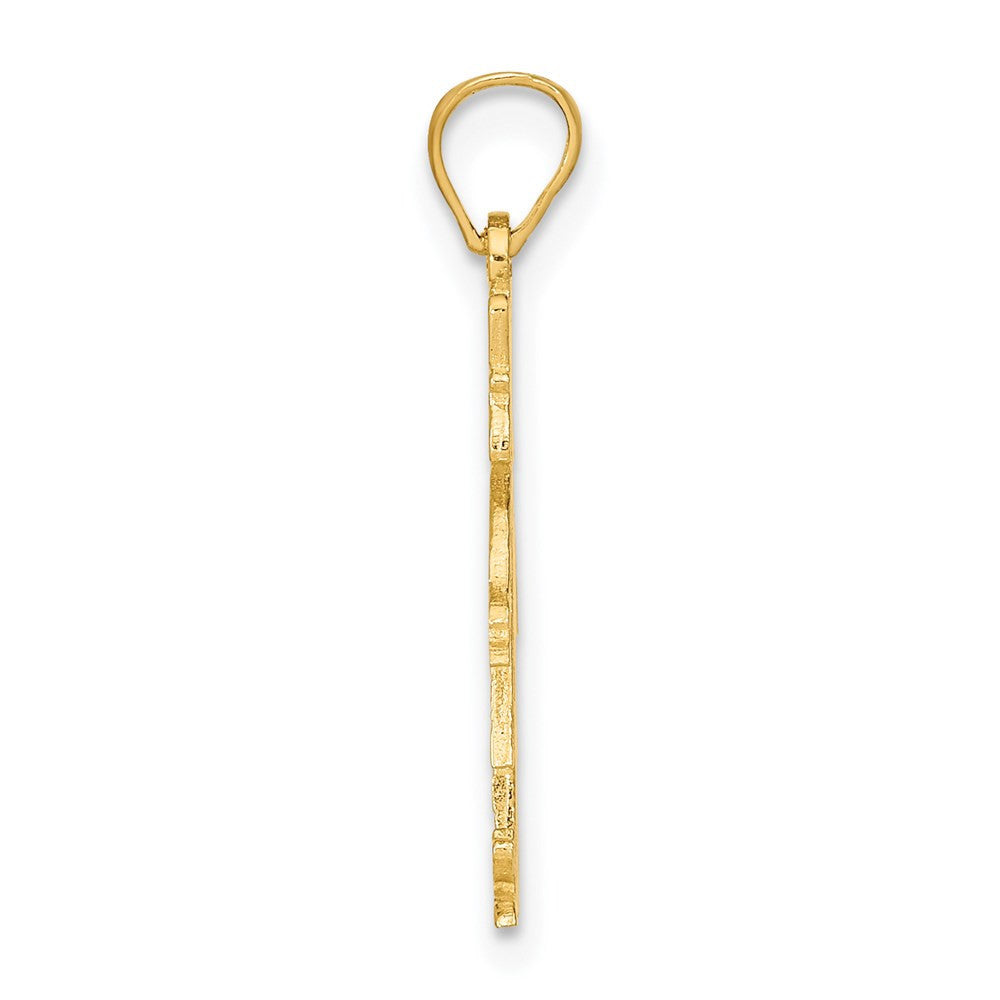 14k Yellow Gold Girl Charm Pendant