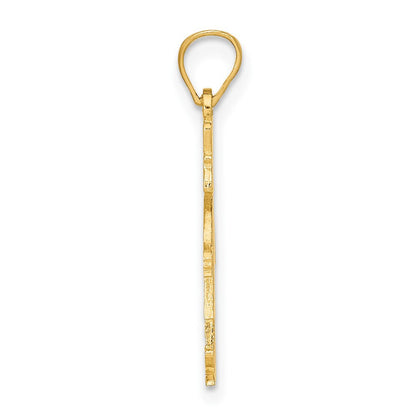 14k Yellow Gold Girl Charm Pendant
