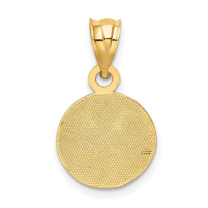 14k Yellow Gold Enameled Soccer Ball Pendant