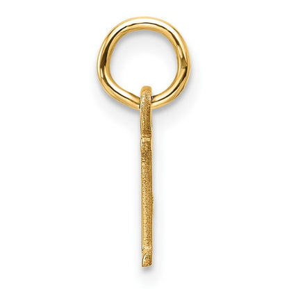 14k Yellow Gold Cutout Letter I Initial Pendant