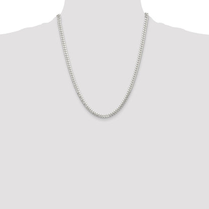 Sterling Silver Polished 5.7mm Domed Curb Chain Necklace 22"