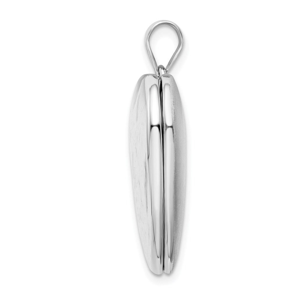 Sterling Silver Rhod-plated Forever in My Heart Ash Holder Heart Locket Pendant