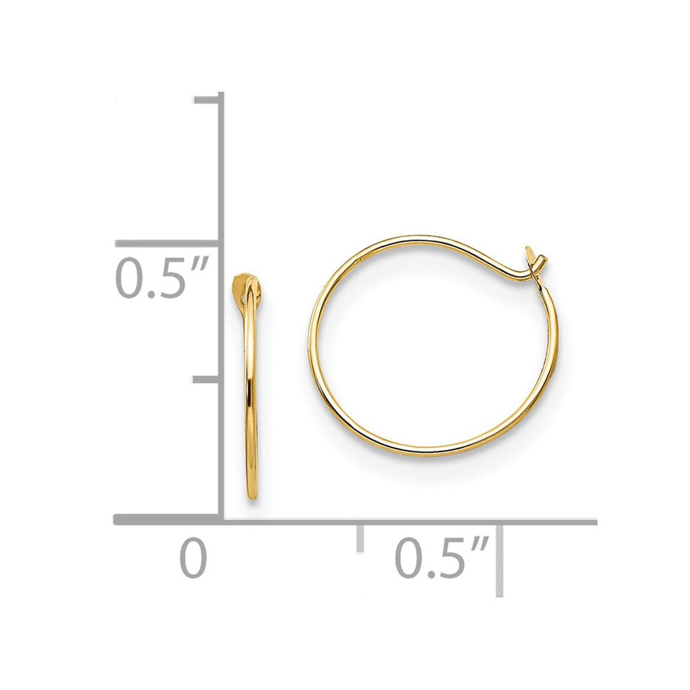 14k Yellow Gold Sm. Endless Hoop Earrings