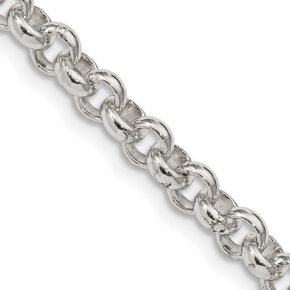 Sterling Silver 5mm Rolo Chain Necklace 20"