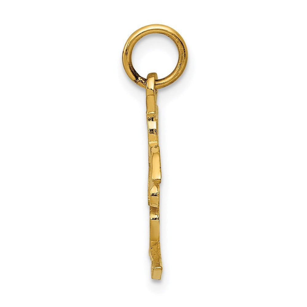 14k Yellow Gold Love Symbol Charm Pendant