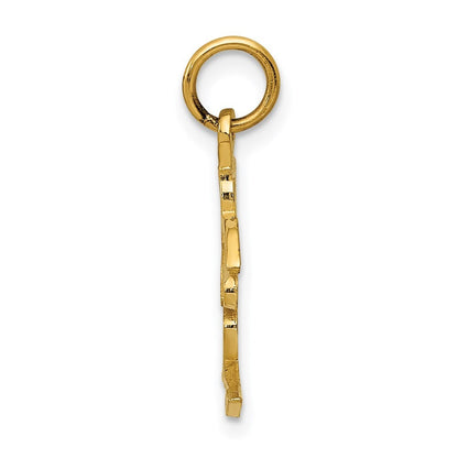 14k Yellow Gold Love Symbol Charm Pendant