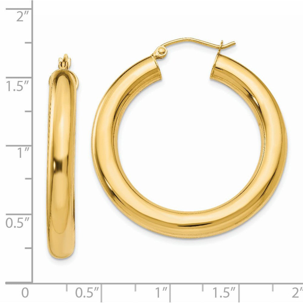 14k Yellow Gold Yellow Gold Polished 5mm Lightweight Hoop Earrings