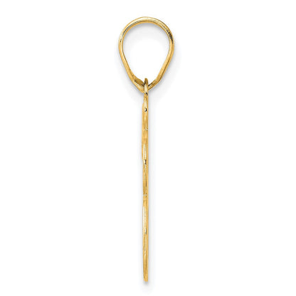14k Yellow Gold Polished Etched Number 78 Pendant