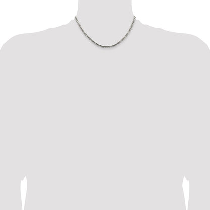 Sterling Silver 3.25mm Byzantine Chain Necklace 16"
