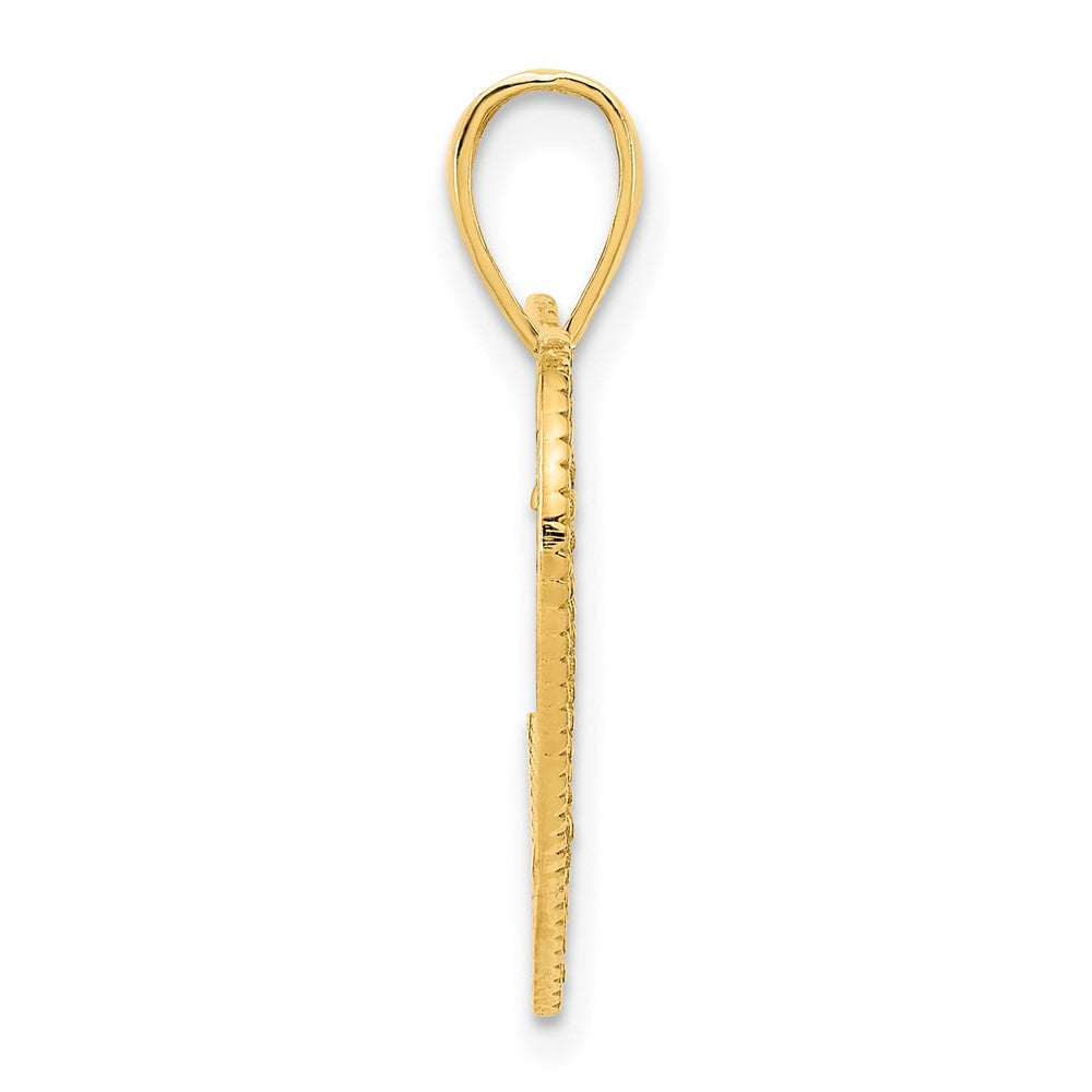 14k Yellow Gold Fancy Heart Pendant