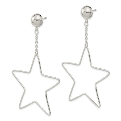 Sterling Silver Star Dangle Earrings